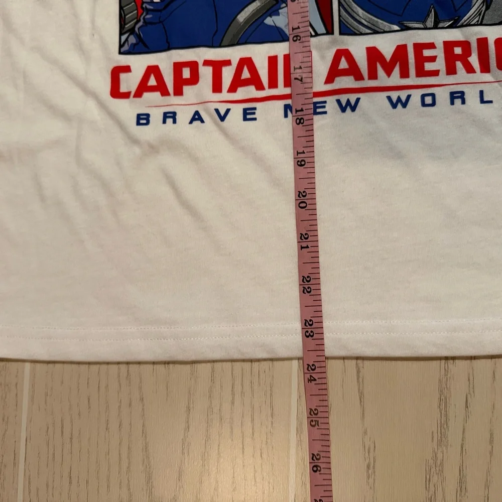 Art Class Marvel Captain America Graphic Tee Boys L White Superhero Shirt‎ NEW